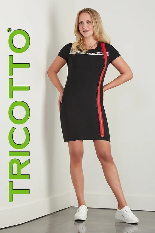 Tricotto Black Dress Style C-108