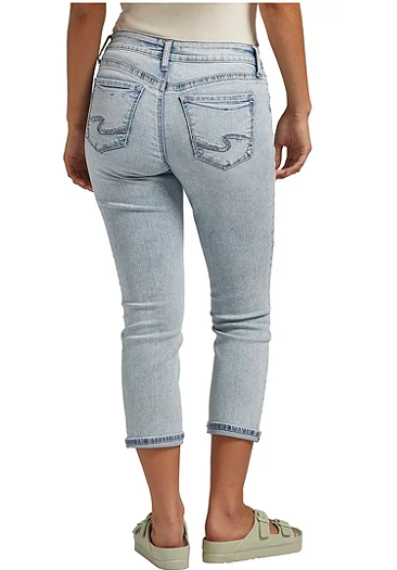 Silver Jeans Women's Suki Mid Rise Curvy Fit Capris - L43920CVS268