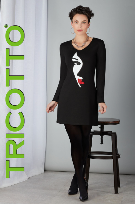 Tricotto Black Dress Style C-108